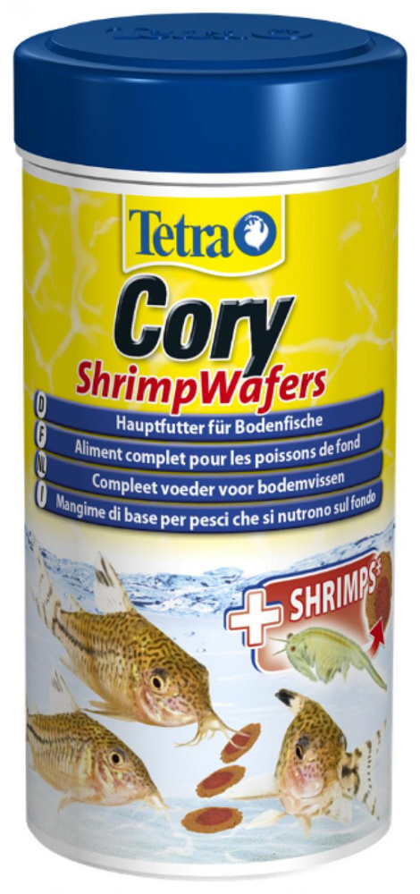 Tetra Cory Shrimp Wafers корм-пластинки для донных рыб с добавлением креветок, 250 мл  #1