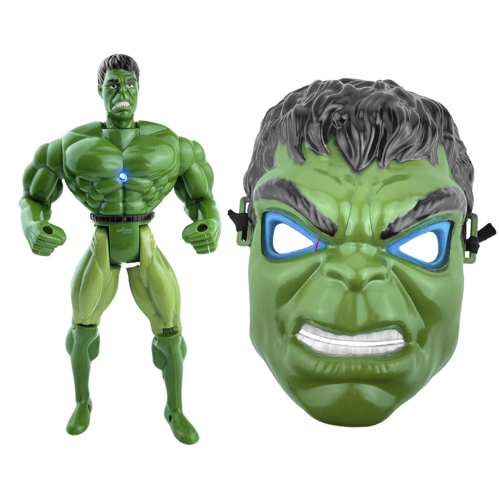 Игровой набор маска + герой Халк Набор фигурка Hulk с маской для ребенка (световые и звуковые эффекты) #1