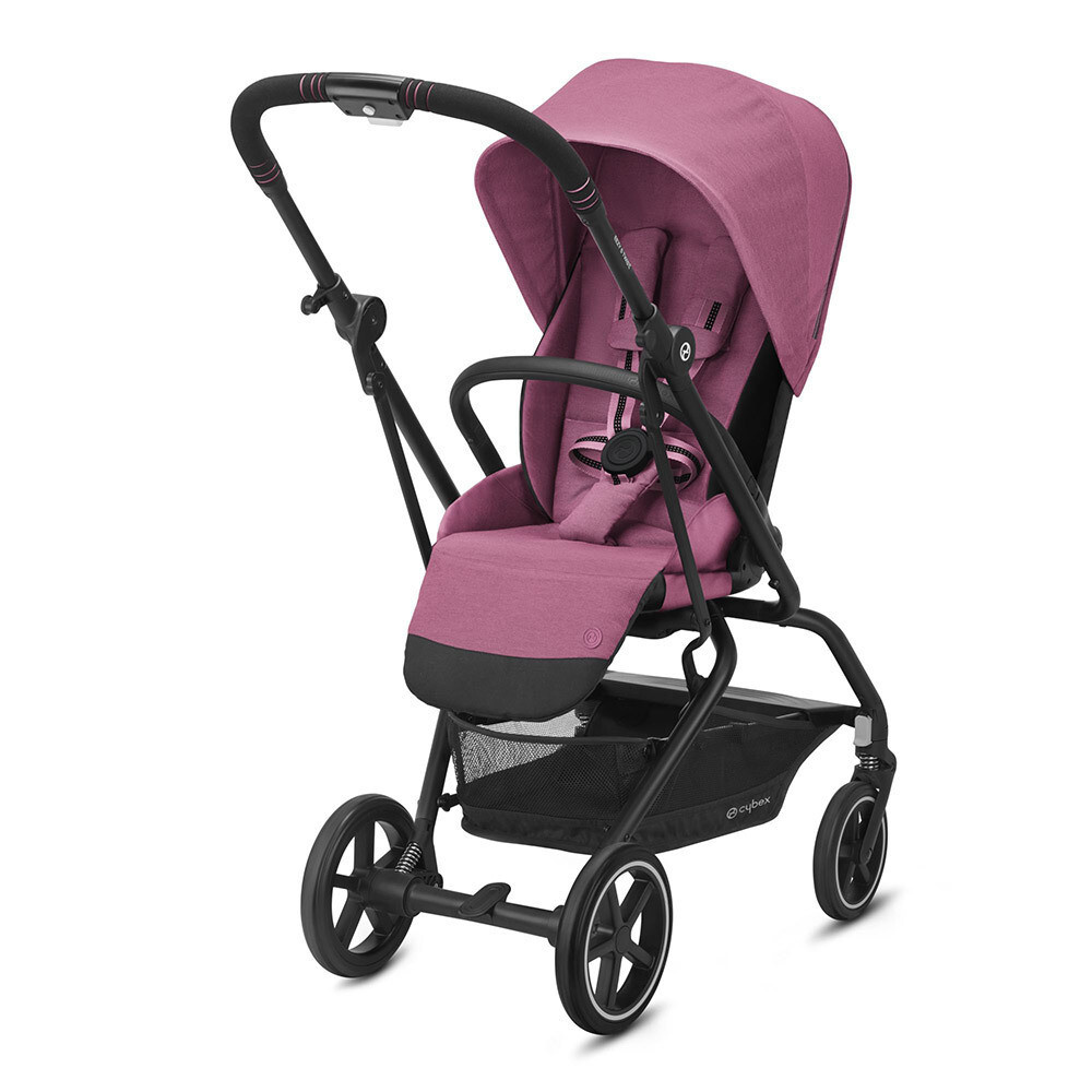 Прогулочная коляска Cybex Eezy S Twist Plus 2 Magnolia Pink c дождевиком, поворотное сиденье на 360*, #1