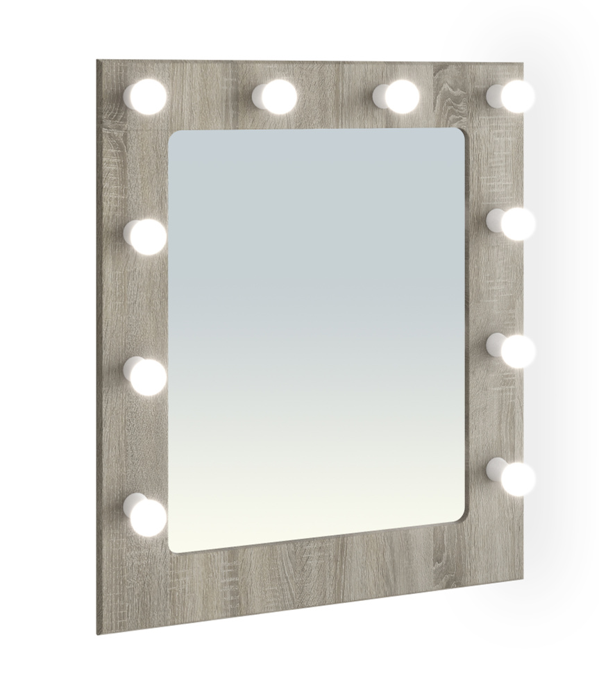 Гримерное зеркало, зеркало с подсветкой ДримСтар ДС-40 дуб эвок  #1