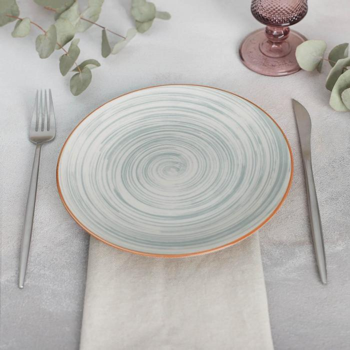 Тарелка керамическая обеденная "Искушение", d-22 см, цвет серый  #1