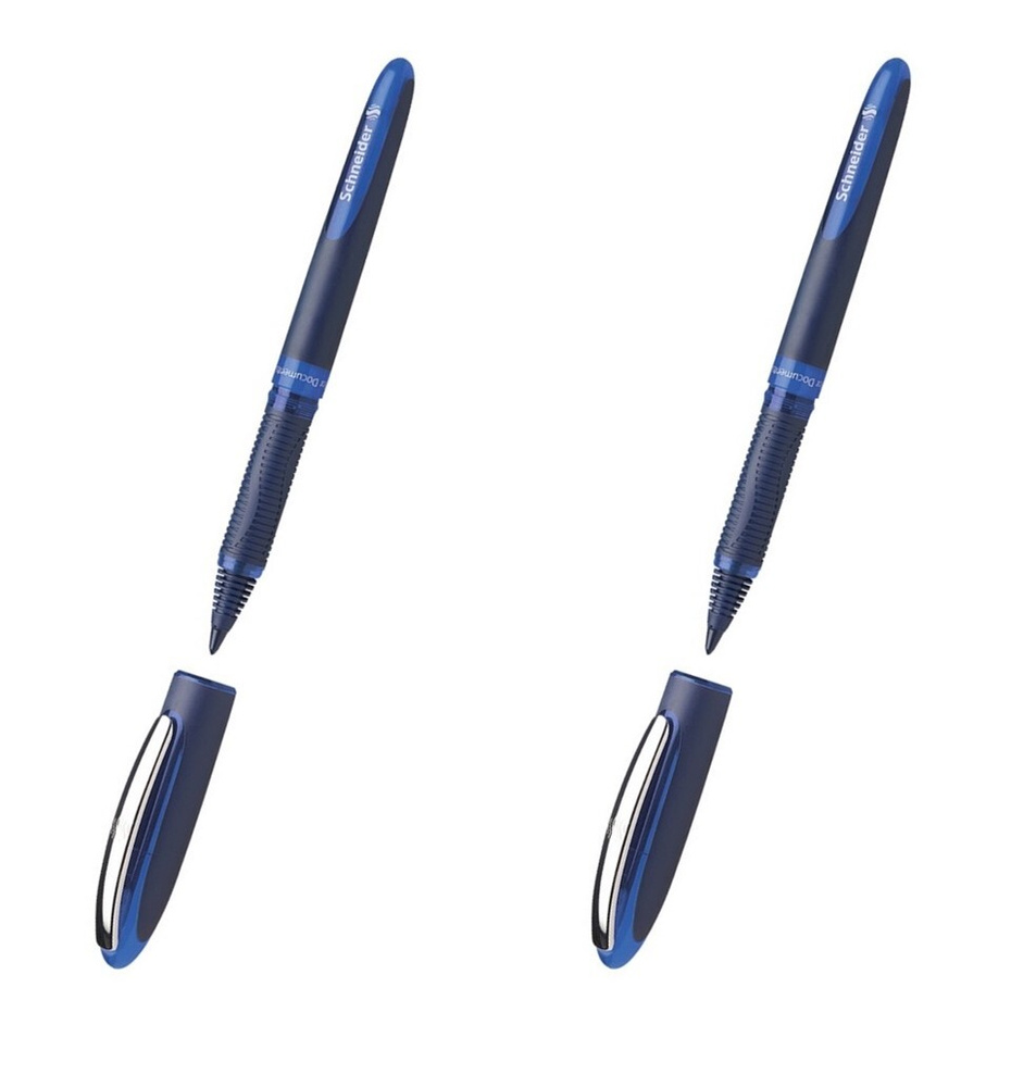 Ручка-роллер Schneider One Business, синяя, узел 0,8 мм, линия 0,6 мм, 2 шт  #1