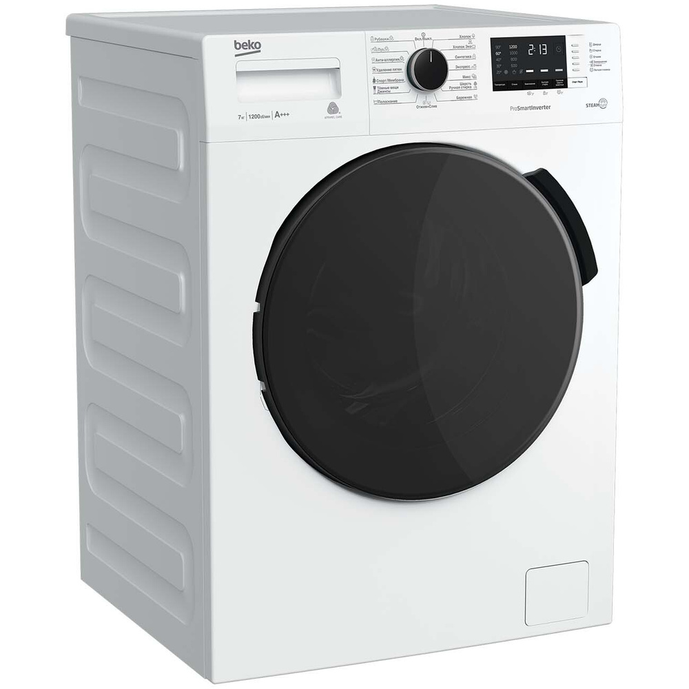 Beko Стиральная машина WSPE7612W, черный, белый #1