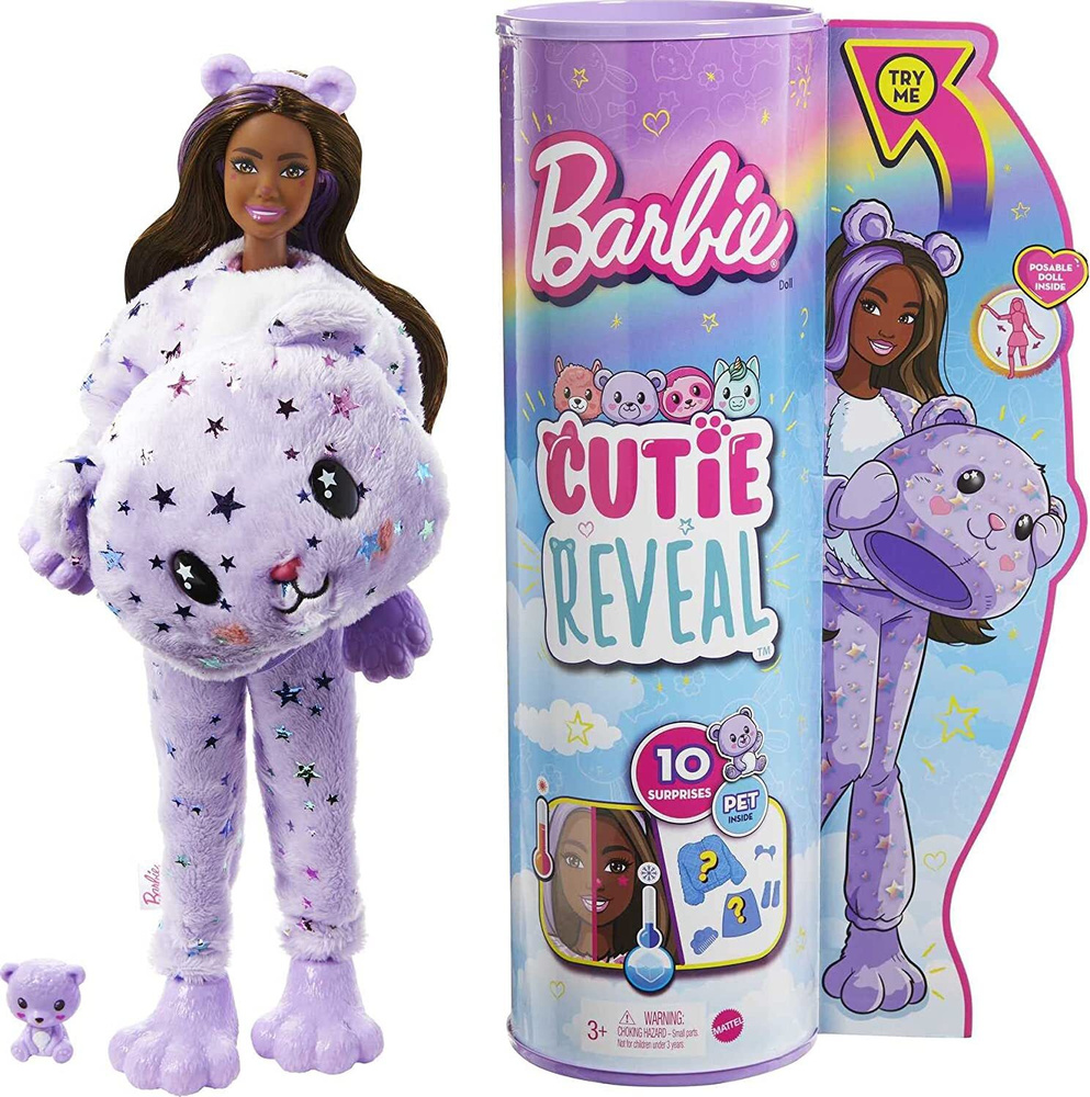Кукла Barbie Cutie Reveal Teddy Bear Милашка-проявляшка Плюшевый Мишка  #1