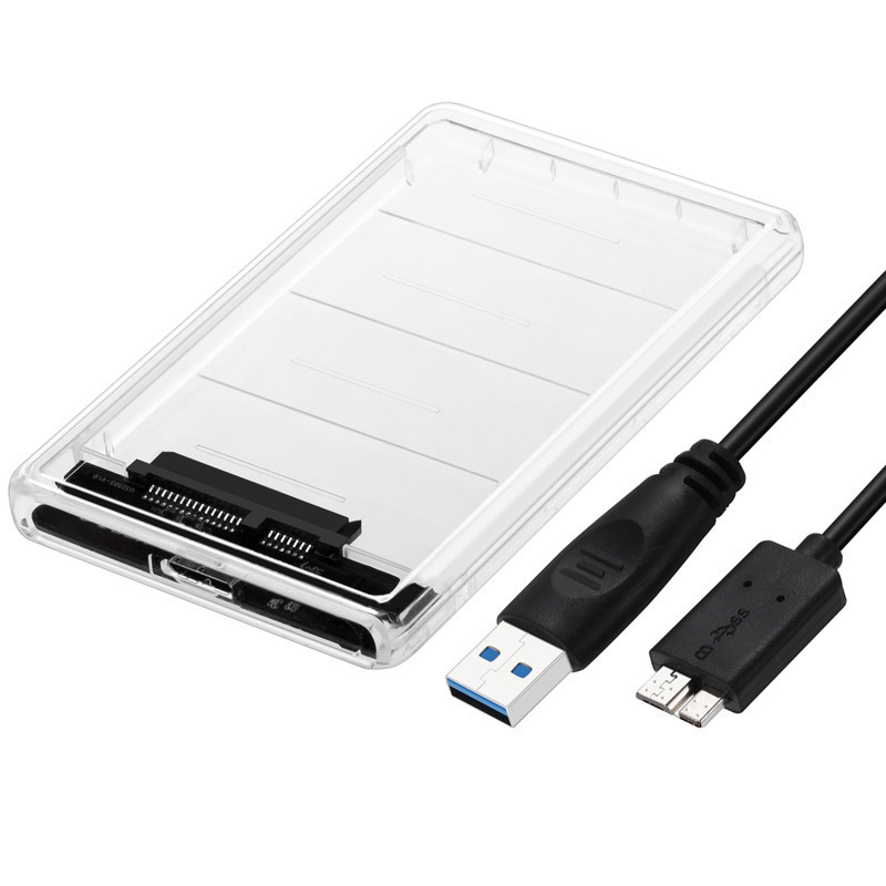 Внешний корпус - бокс SATA - USB3.0 для жесткого диска SSD/HDD 2.5", прозрачный  #1