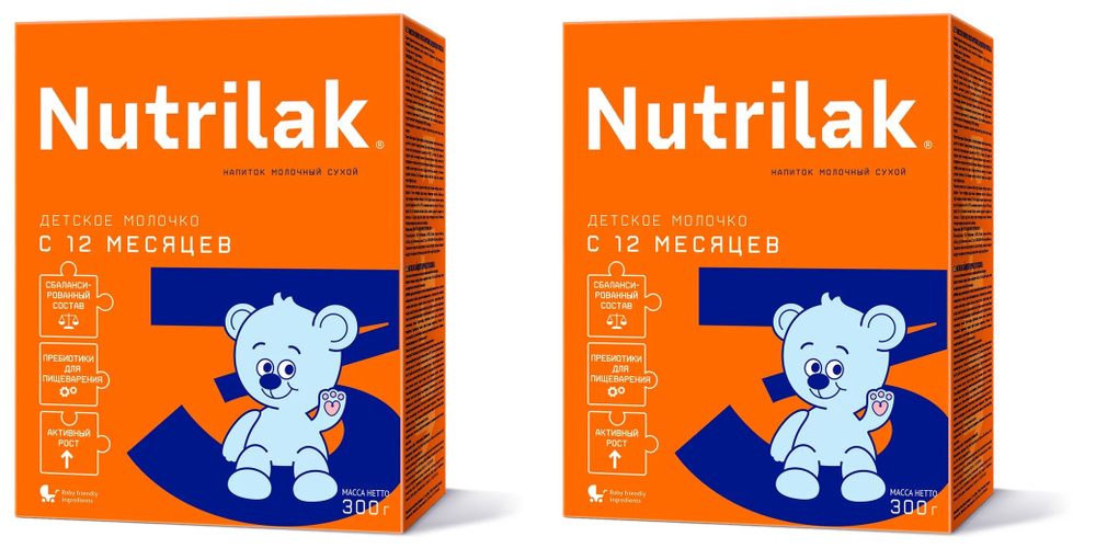 Детская смесь Nutrilak 3, с 12 месяцев, 300 грамм * 2 пачки #1