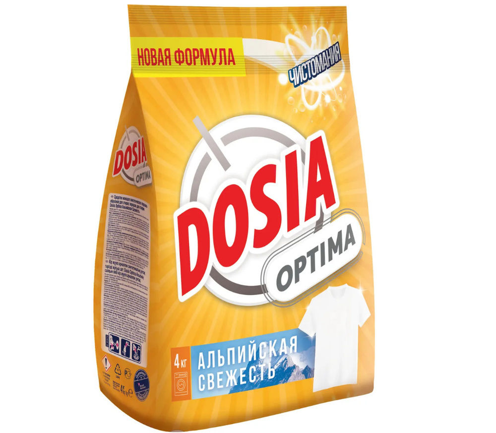 Стиральный порошок Dosia Optima Альпийская свежесть, автомат, универсальный, 4 кг  #1