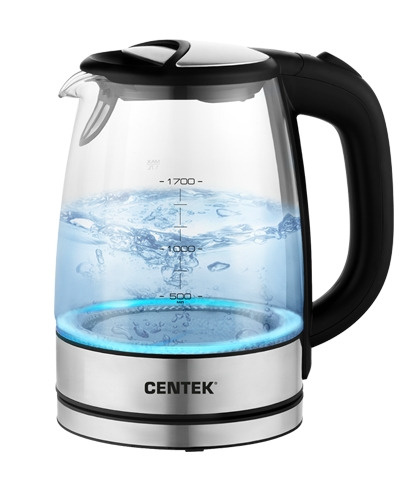 Centek Электрический чайник Чайник Centek CT-0058 Sydney стекло, 1.7л, 2200Вт, LED-подсветка, отделка #1