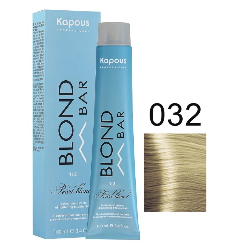 Kapous Professional Крем-краска BLOND BAR для окрашивания волос 032 BB Сливочная панна-котта с экстрактом #1