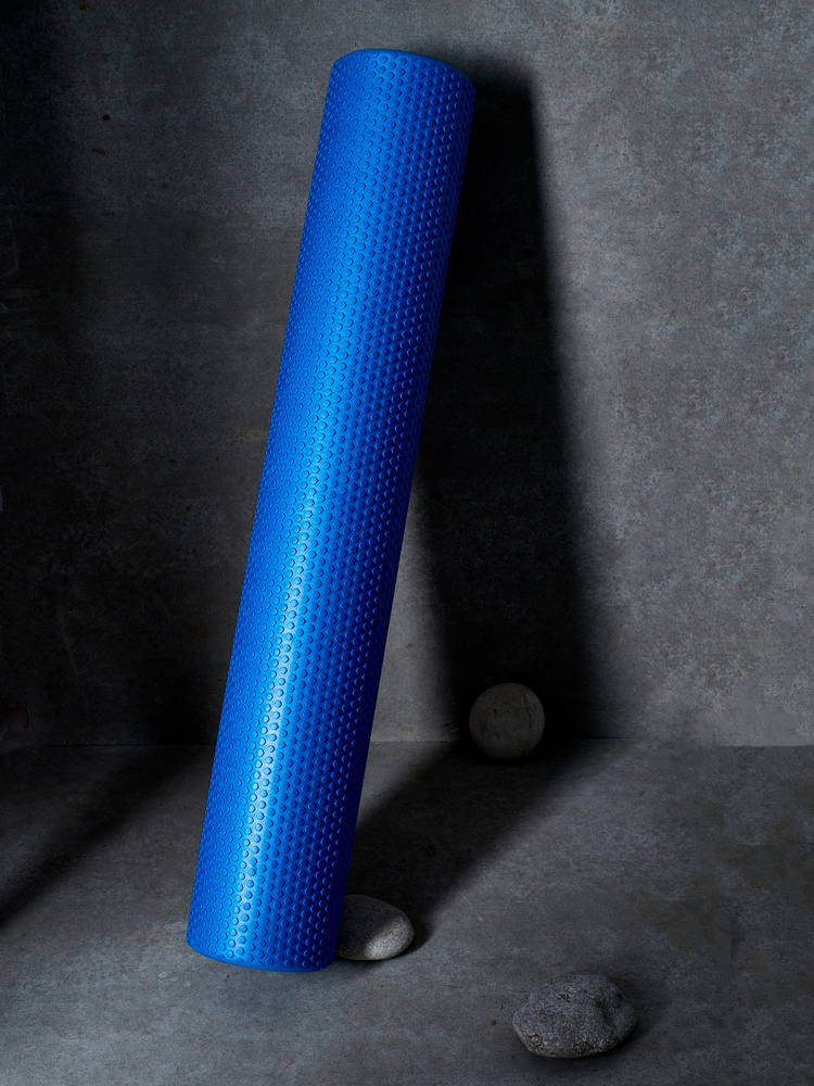 Валик (ролик) массажный для пилатеса, йоги и фитнеса LVP , 90x15 см, голубой, ЭВА  #1