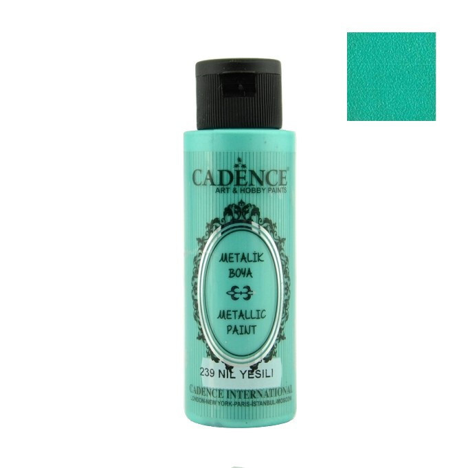 Акриловая краска с эффектом "металлик" Cadence Metallic Paint, 70 ml. Nile Green-239  #1