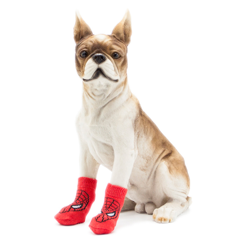 Носки для собак Arnydog "Spiderman", цвет красный, L (5 см). Обувь для собак мелких, средних и крупных #1