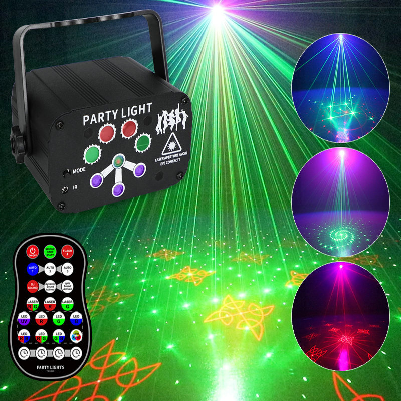 Светомузыка,стробоскоп для дискотеки,Лазерный проектор,цветомузыка 240 комбинаций,Диско-светильник  #1