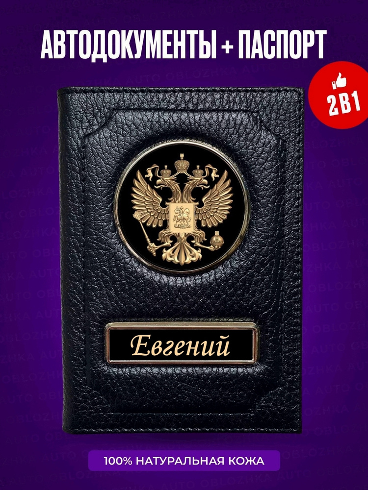 Обложка для автодокументов и паспорта Евгений #1