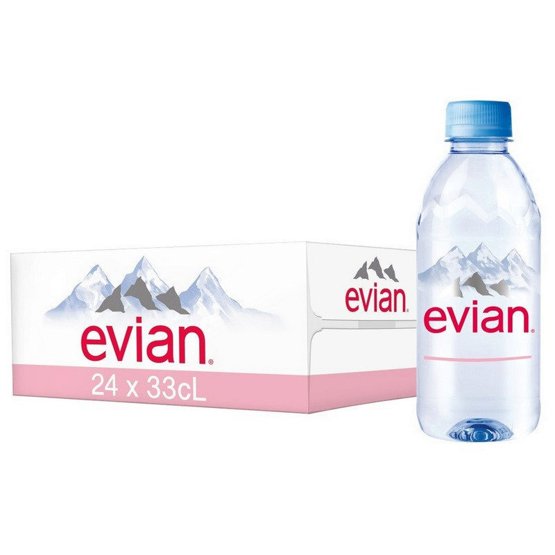 Вода минеральная Evian / Эвиан негазированная ПЭТ 0.33 л (24 штук)  #1