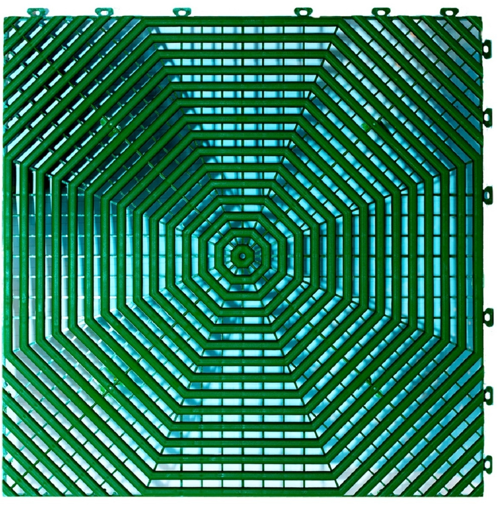 Плитка садовая зеленая 6 шт 40х40 см / Модульное напольное покрытие / Для дачи, огорода, участка, парка, #1