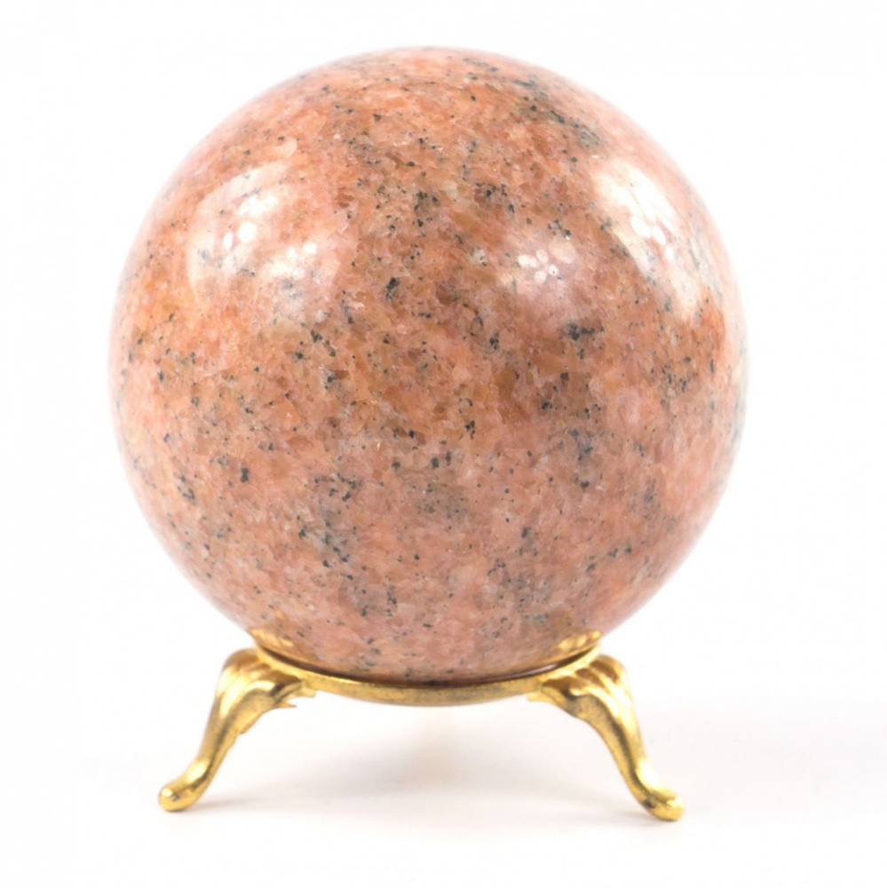 Шар из розового мрамора 7,5 см / шар декоративный / сувенир из камня  #1