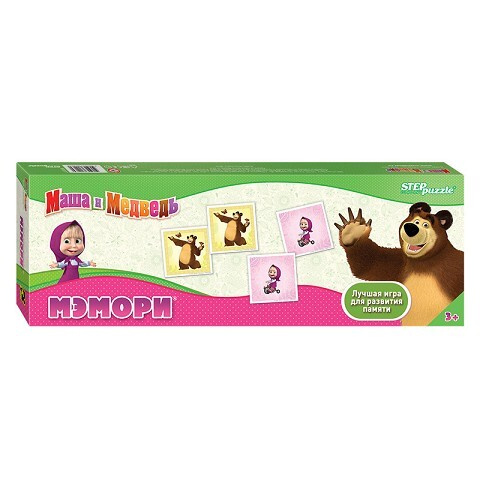 Настольная игра Step Puzzle Мэмори Маша и Медведь, для детей (80207)  #1