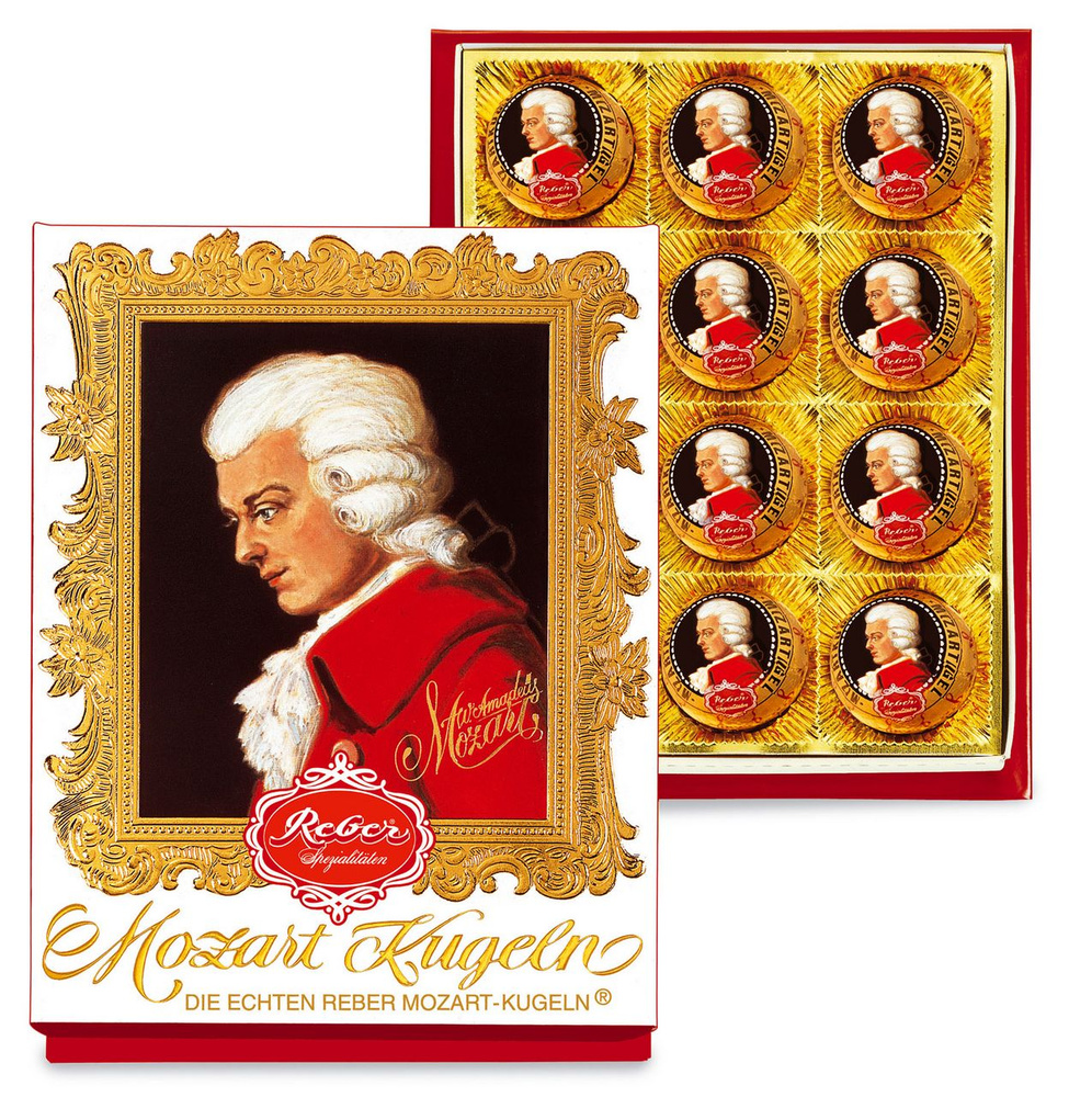 Конфеты Reber Mozart 356 из горького шоколада, 240 г #1