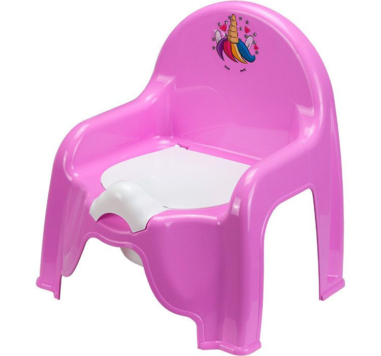 Горшок-стульчик деткский Idea Единорог полипропилен розовый  #1