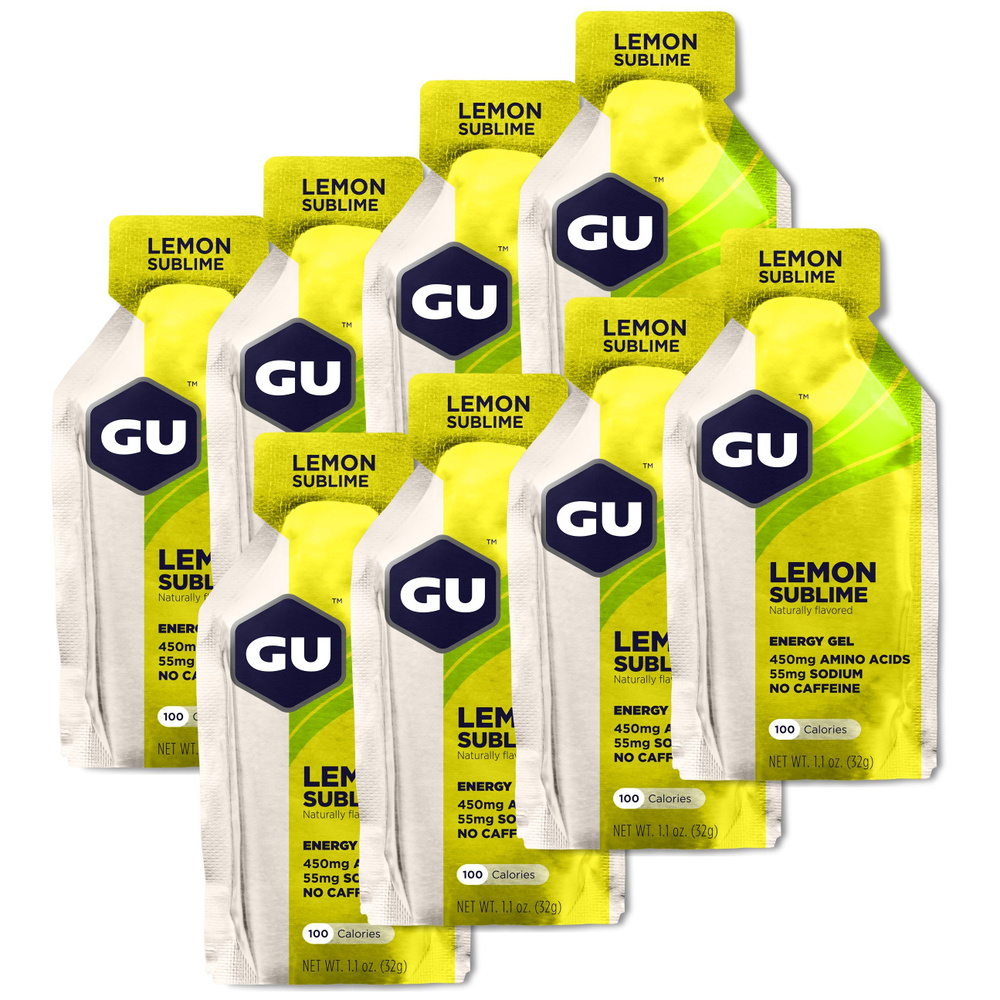 Энергетический гель GU ENERGY GU ORIGINAL ENERGY GEL no caffeine 8 стика x 32 г, Чистый лимон  #1