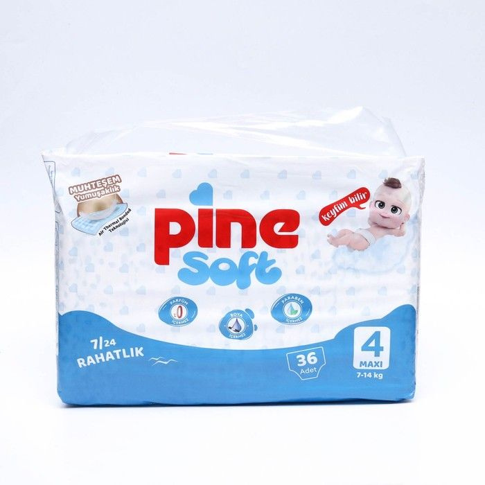 Подгузники детские Pine Soft 4 Maxi (7 - 14 kg), 36 шт #1