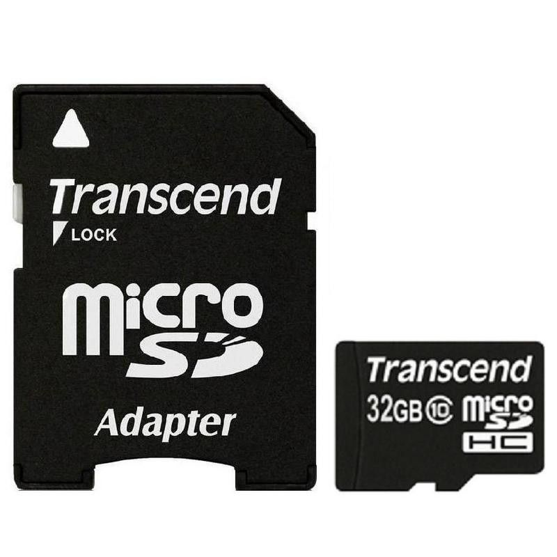 Карта памяти Transcend Premium microSDHC 32Gb UHS-I Cl10 +адаптер #1