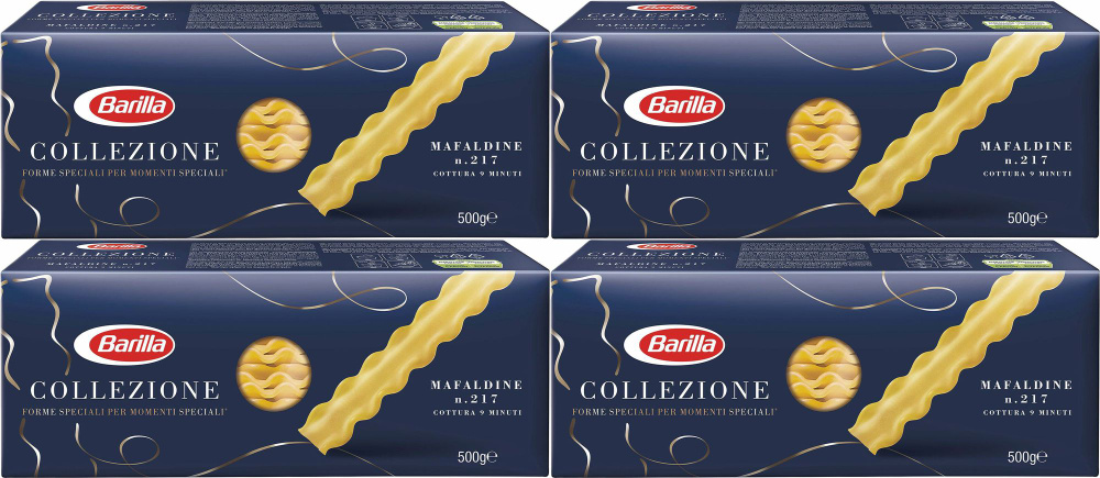 Макаронные изделия Barilla Mafaldine из твердых сортов пшеницы, комплект: 4 упаковки по 500 г  #1