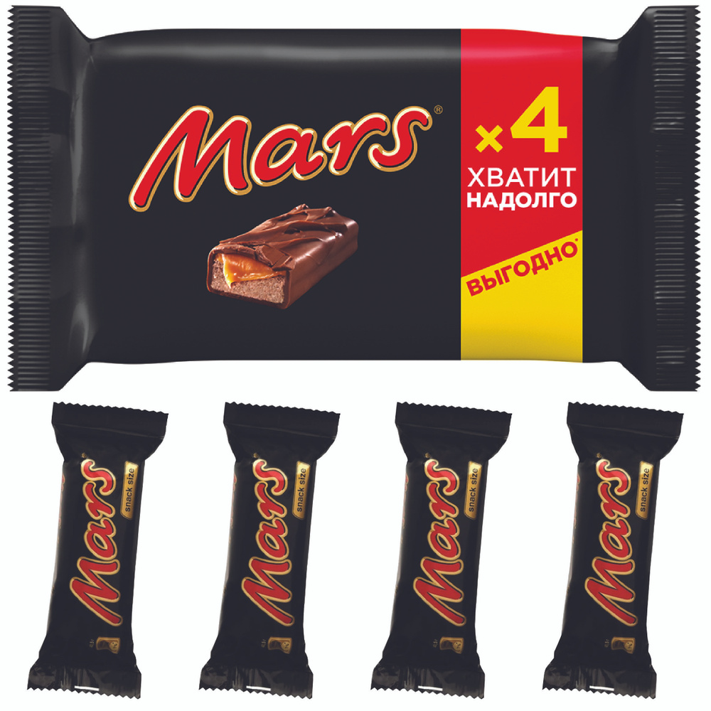 Шоколадный батончик MARS с нугой и карамелью, покрытый молочным шоколадом, 162 г  #1