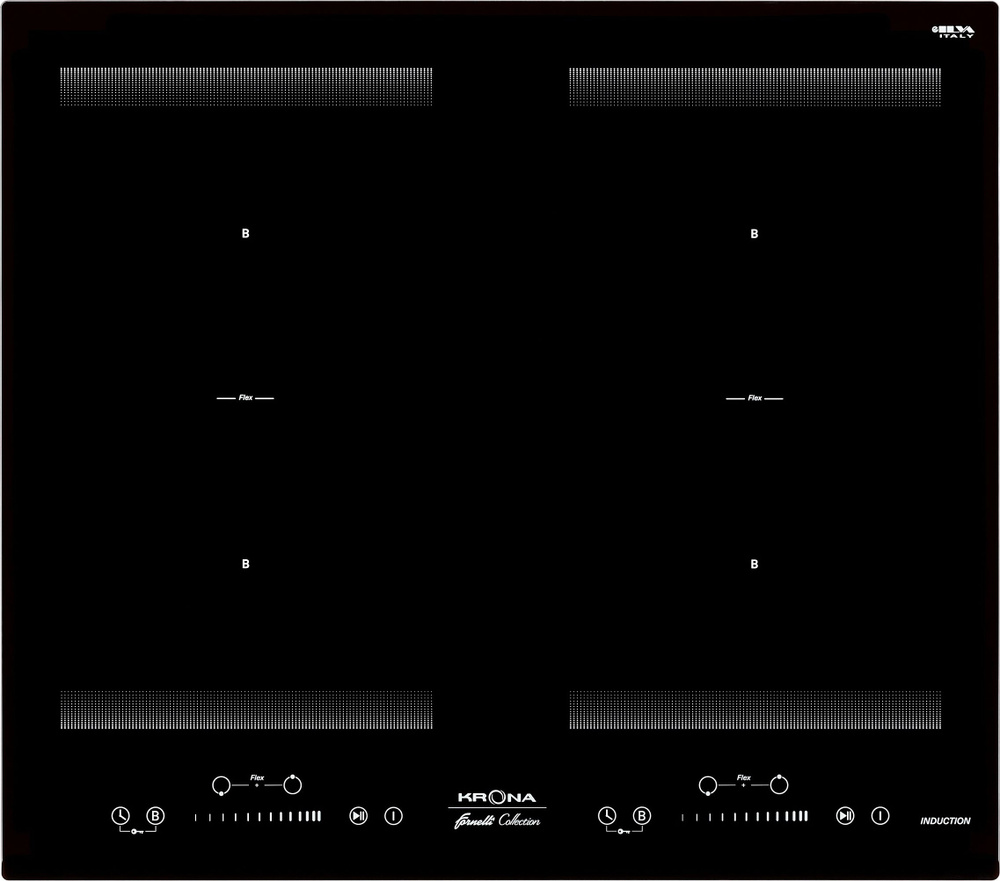 Варочная панель электрическая индукционная встраиваемая Krona / Крона ETERNO 60 BL черный стеклокерамика #1