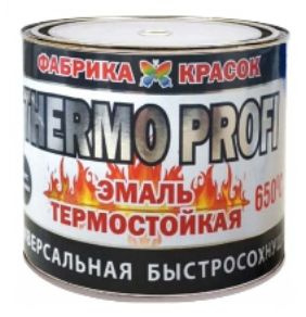 Эмаль Термостойкая, до 650°, Кремнийорганическая, Матовое покрытие, 0.5 л, 0.6 кг, черный  #1