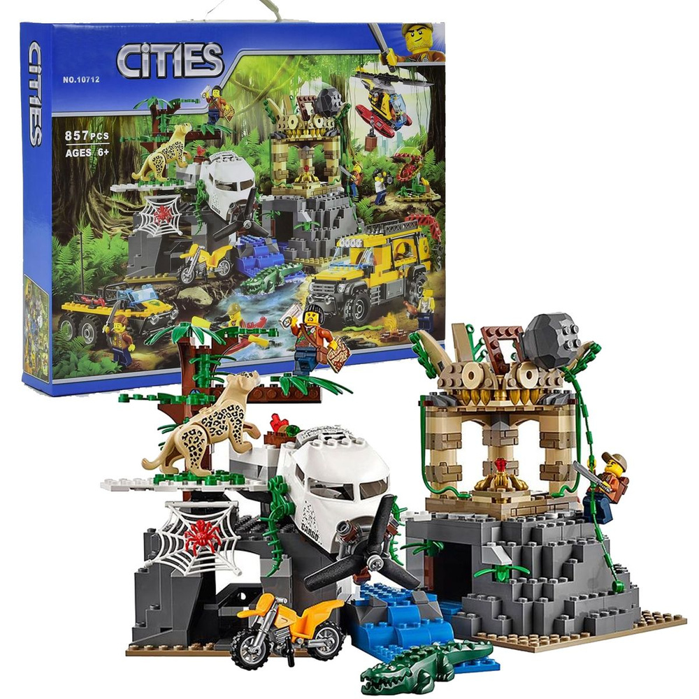 Конструктор База исследователей джунглей CITIES (совместим с CITY 60161) 7zToys  #1