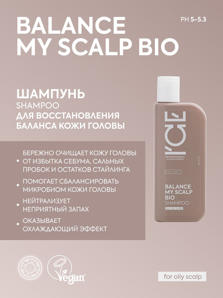 ICE PROFESSIONAL by NATURA SIBERICA Профессиональный шампунь для восстановления баланса кожи головы BALANCE #1