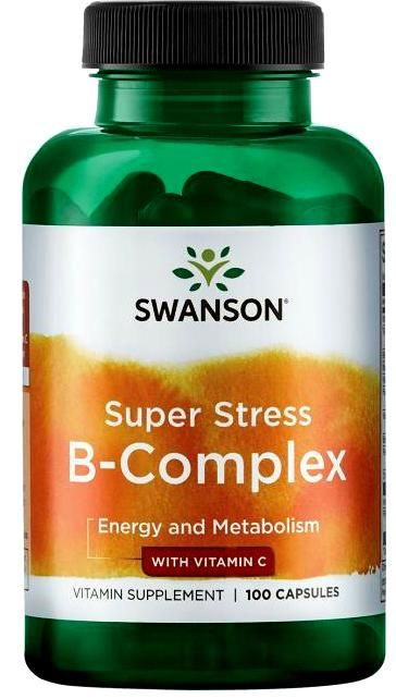 Super Stress B-Complex with Vitamin C 100 caps Swanson США / Супер Стресс B-комплекс с витамином С 100 #1