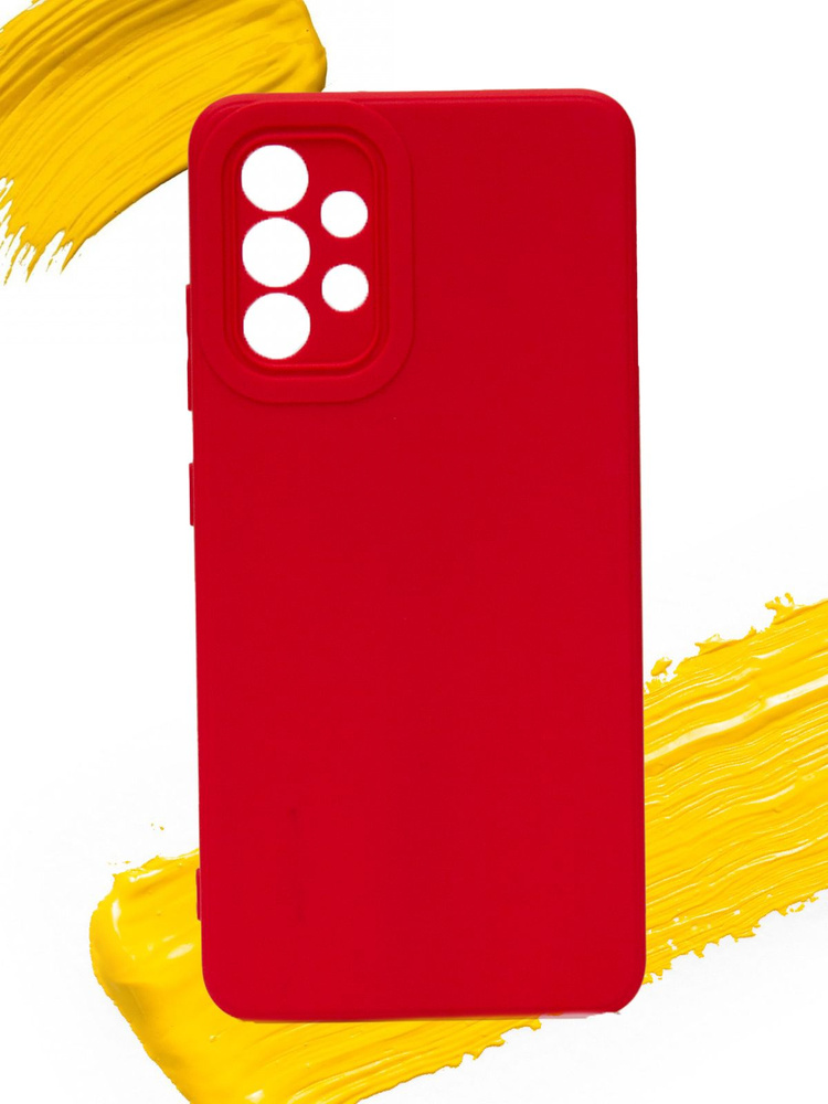 Чехол для Samsung Galaxy A53 / чехол на самсунг а53 c защитой камеры красный  #1