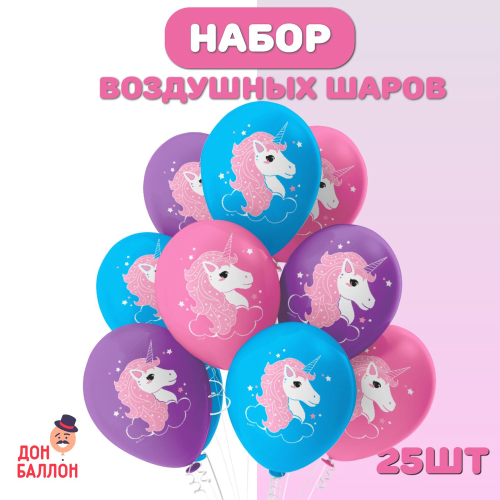 Воздушные шарики набор 25шт/ Шары воздушные с Днем Рождения  #1