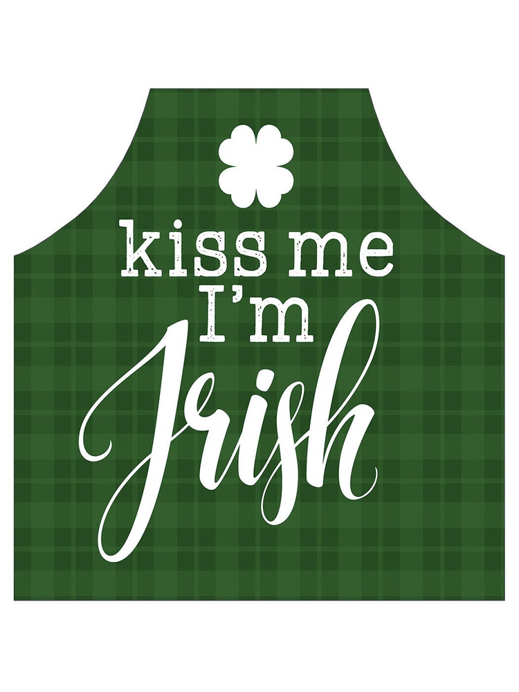Фартук кухонный JoyArty "Поцелуй ирландца", универсальный размер для женщин и мужчин  #1