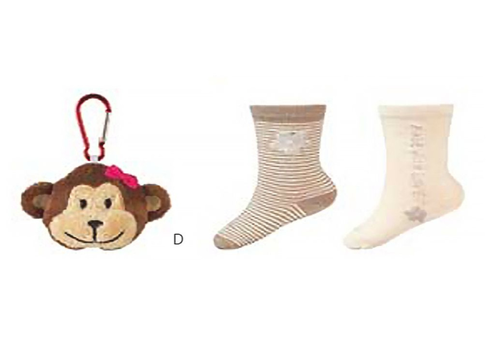 Подарочный набор для малышей - 2 пары носочков + игрушка SOXO  #1