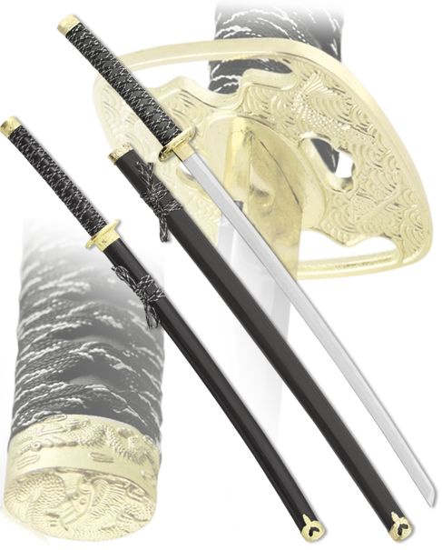Набор самурайских мечей, 2 шт. Ножны черные #1