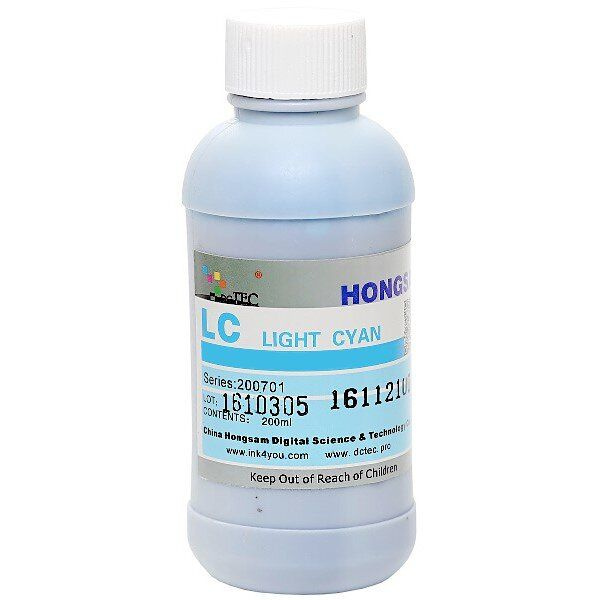 Чернила Hongsam DCtec для Epson L800/L805/L810/L850/L1800 Light Cyan 200мл #1