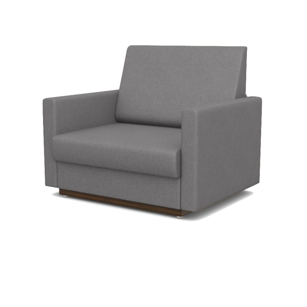 Кресло-кровать Стандарт + ФОКУС- мебельная фабрика 104х80х87 см серая рогожка  #1