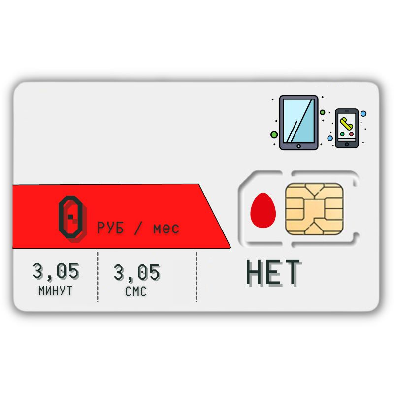 SIM-карта Комплект универсальный Сим карта Без интернет Тариф 0 р в мес оплата по факту 4G LTE Unlim #1