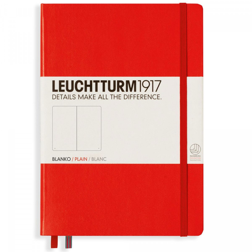 Записная книжка Leuchtturm Medium A5 Red твердая обложка 251 стр, 332933  #1