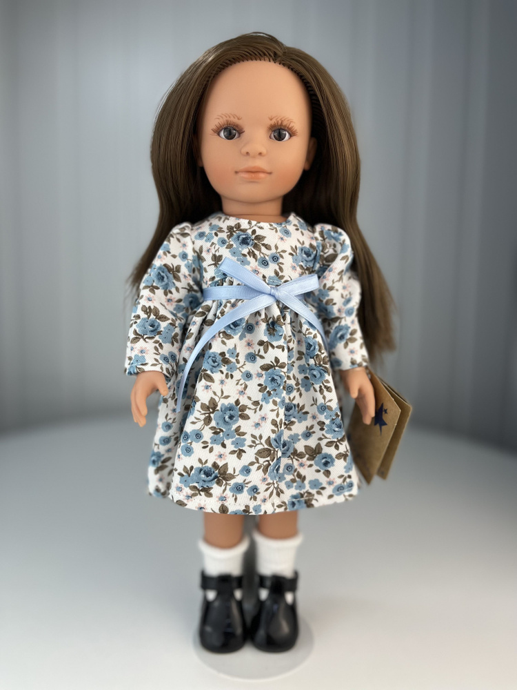 Кукла Lamagik "Нина", темноволосая, в платье с цветами, 33 см, арт. 33103  #1