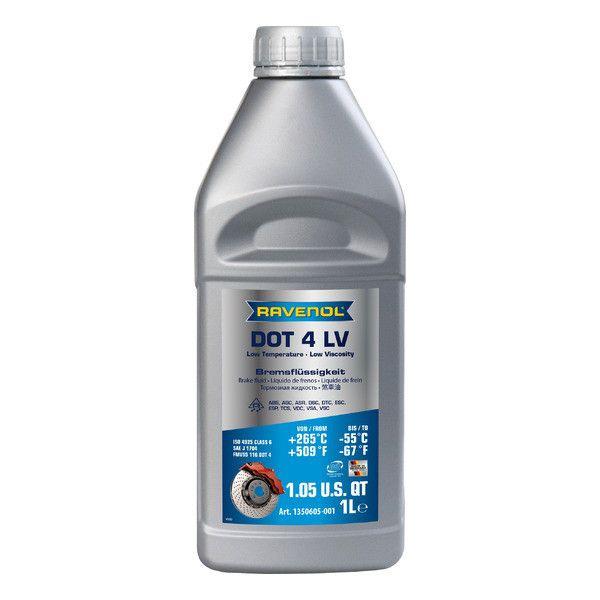 Жидкость тормозная RAVENOL DOT 4 LV (1 литр) для тормозных систем и сцепления (4014835-8-62-326)  #1