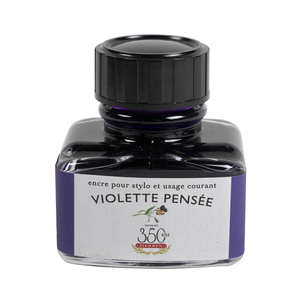 Чернила в банке Herbin. 30 мл. Violette pensee Задумчивая фиалка #1