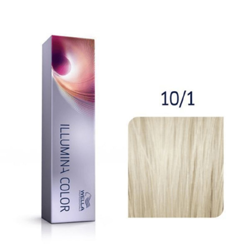 Wella Professionals Illumina Color Профессиональная стойкая крем-краска для волос 10/1 яркий блонд пепельный #1