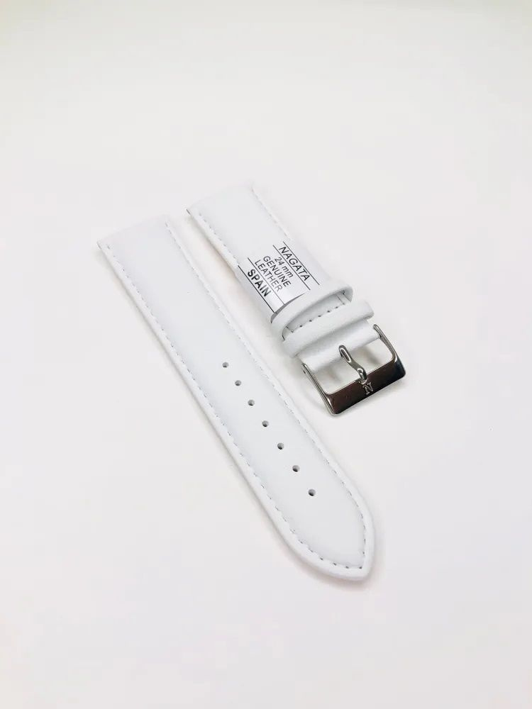 Ремешок для часов Nagata Leather, цвет белый, 24 мм, 1 шт #1