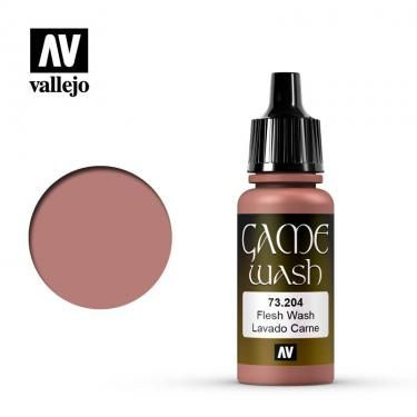 Краска акриловая Vallejo GAME COLOR WASH 204-17ML. FLESH #1