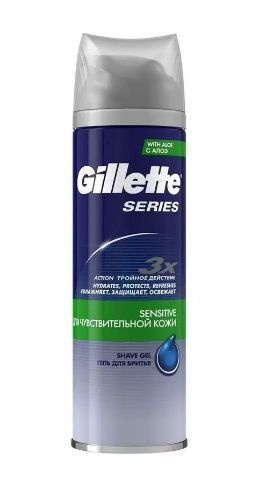 Gillette Гель для бритья Series Sensitive для чувствительной кожи с алоэ, 200 мл  #1